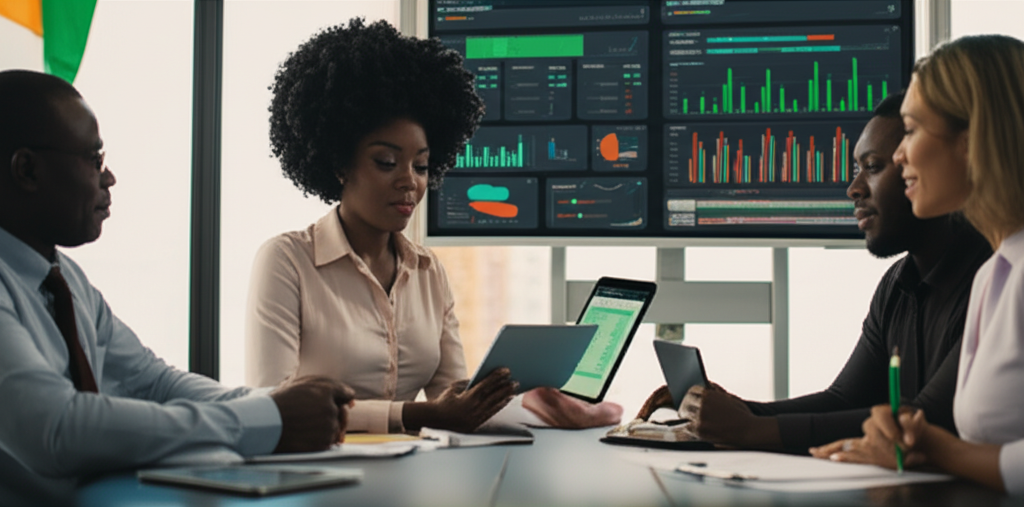 Entrepreneurs ivoiriens bénéficiant d'un financement rapide pour leur PME