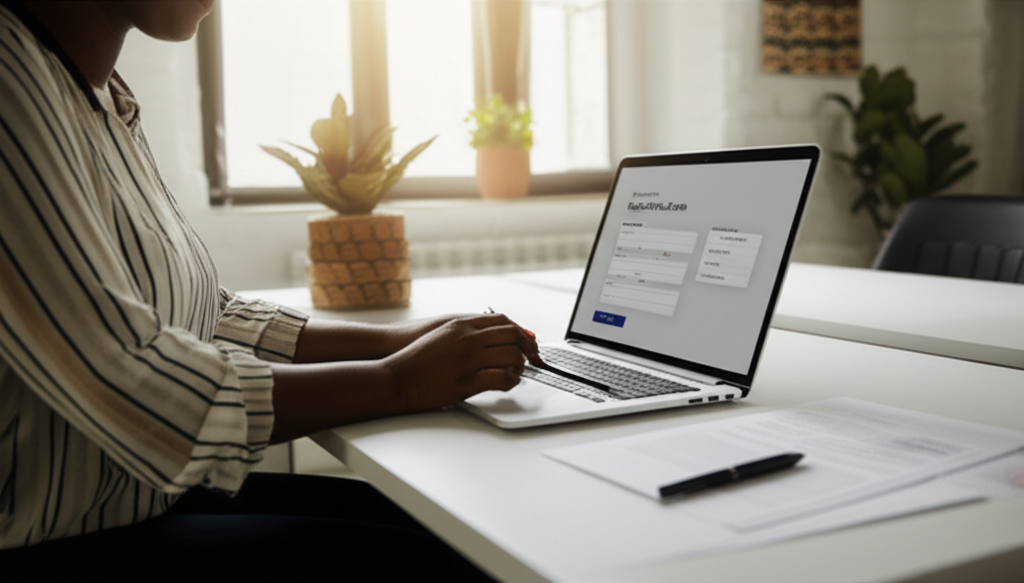 Processus d'inscription Affactura - Entrepreneur africain s'inscrivant sur la plateforme